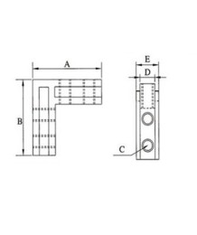 L образна ъглова връзка за профил 40х40
